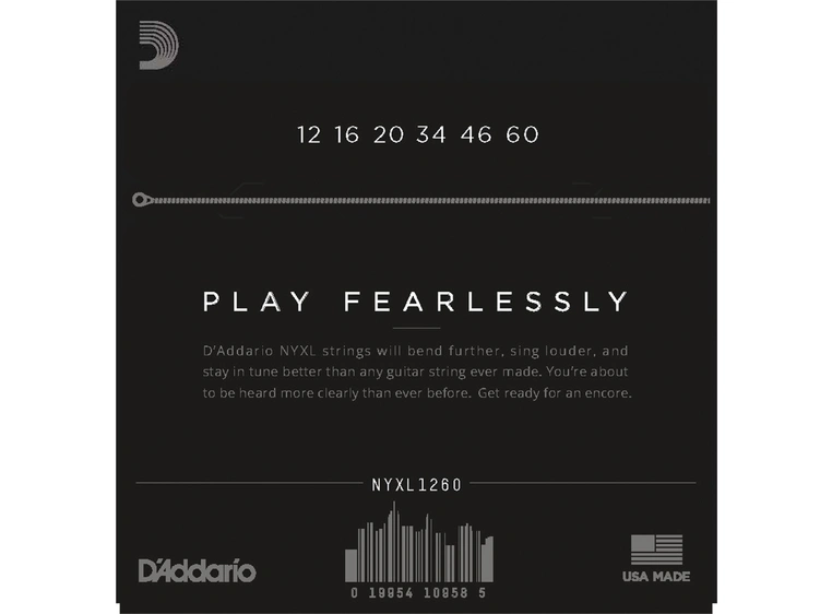 D'addario NYXL1260 El.Gitar Strenger (012-060) 